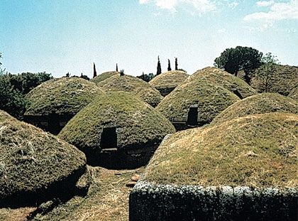 The necropolis at Cerveteri